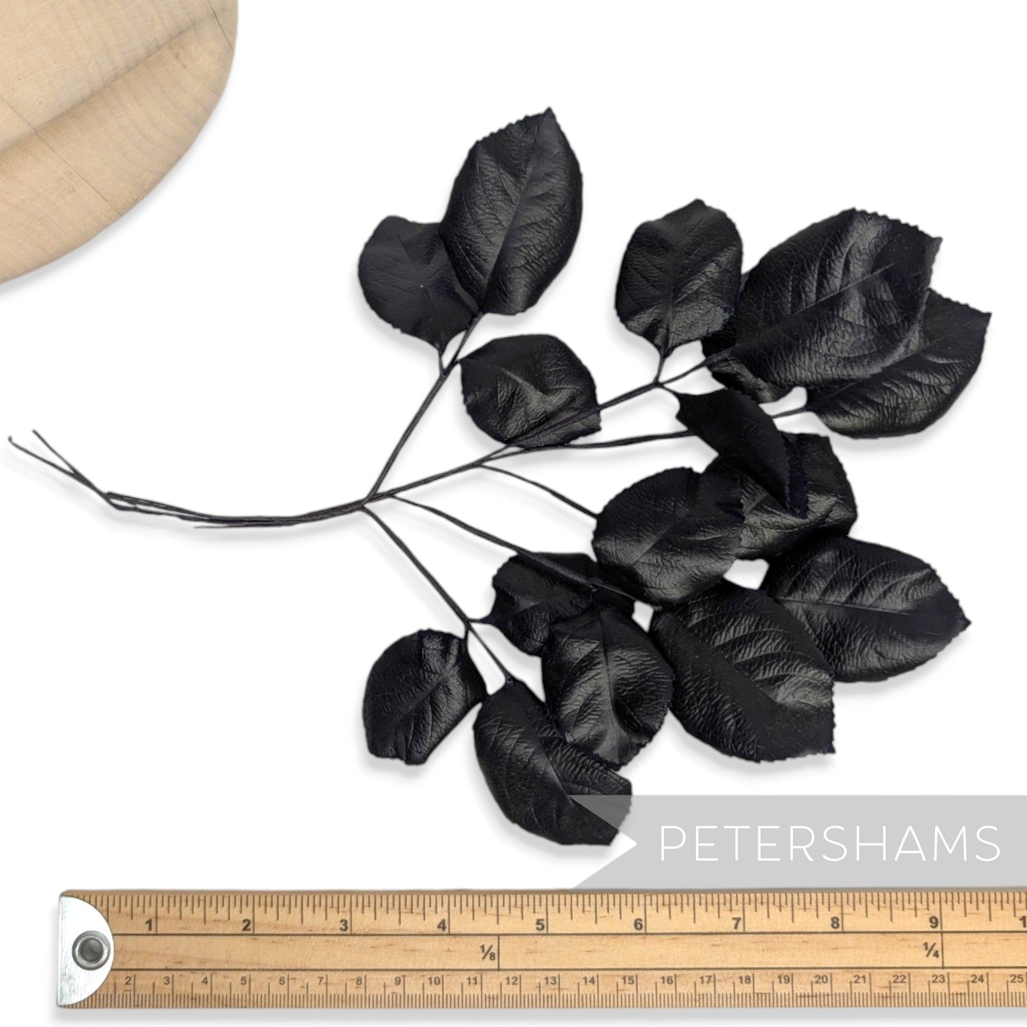 'Maximus' Vintage 1960's Imitation Leather Effect Leaf Branch - 6 Stems