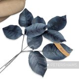 'Celine' Vintage 1950/60s Satin Japanese Ombre Silk Leaves - 3 stems