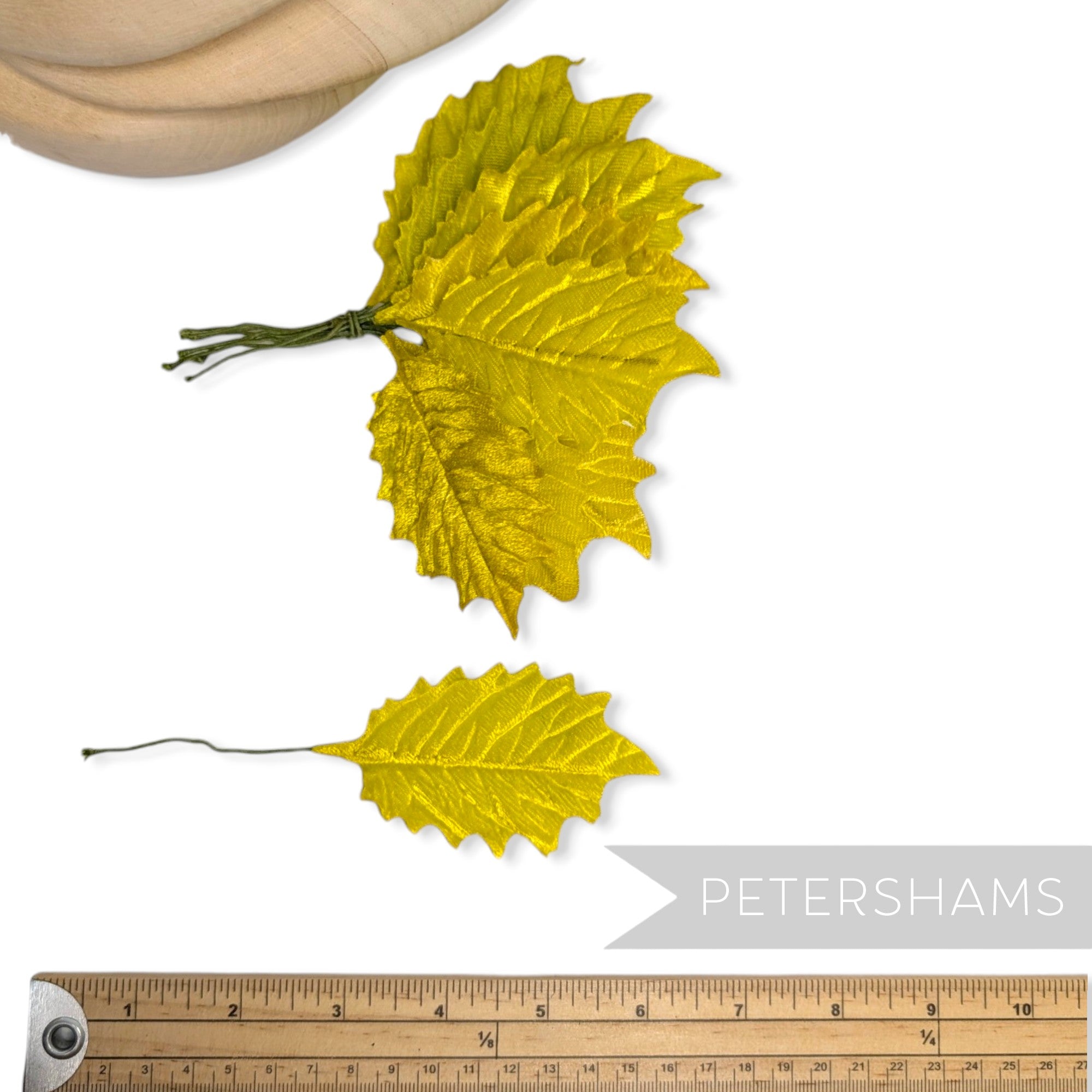 'Éowyn' Vintage 1960's Velvet Holly Leaves - 12 Stems