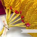 'Carol' Vintage 1950/60's Japanese Gold Lamé Holly Leaf Stems - 12 Stems