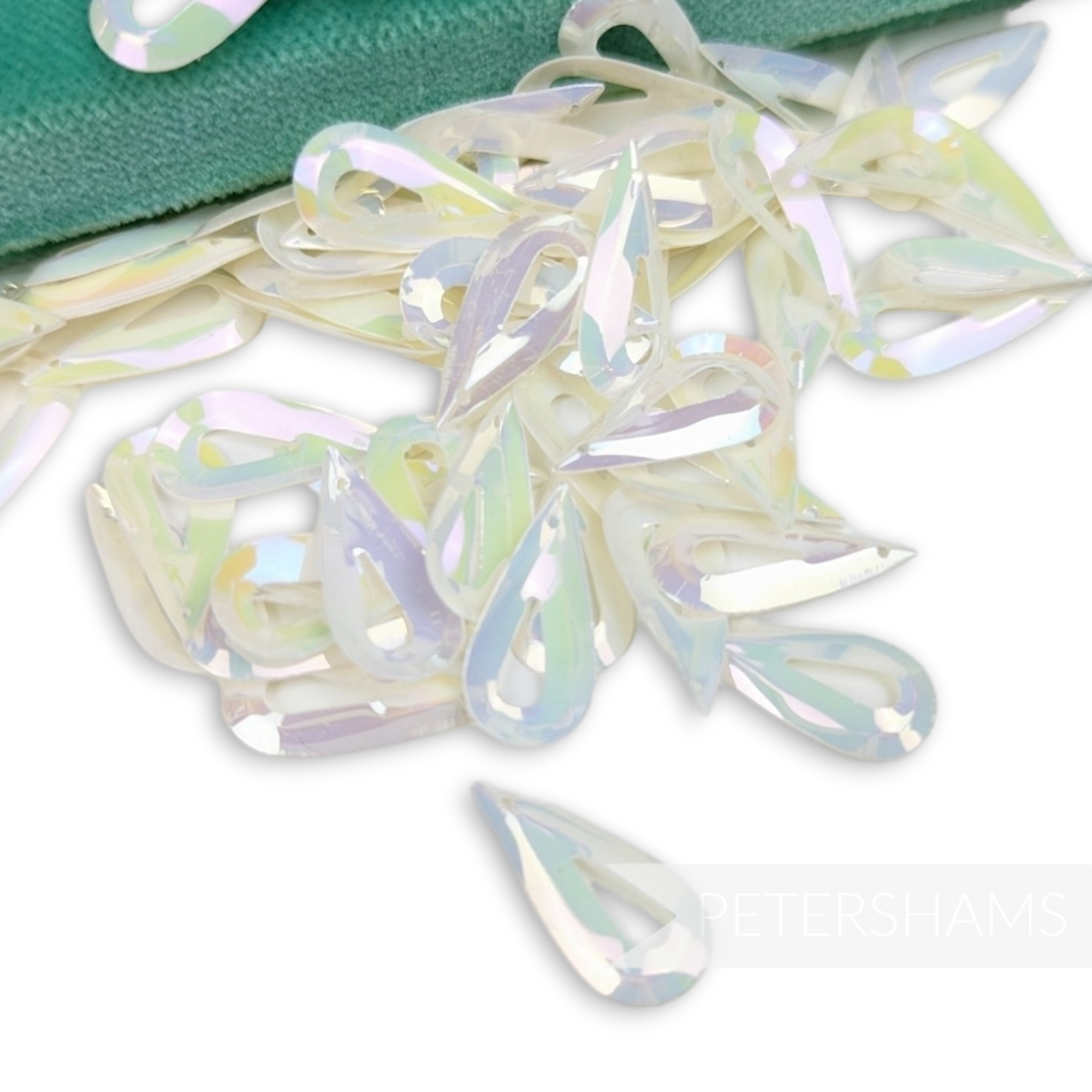 Vintage French 1940/50s 'Paillettes Au Coq' Sequins - Cut-Out Teardrops - 1 Gross