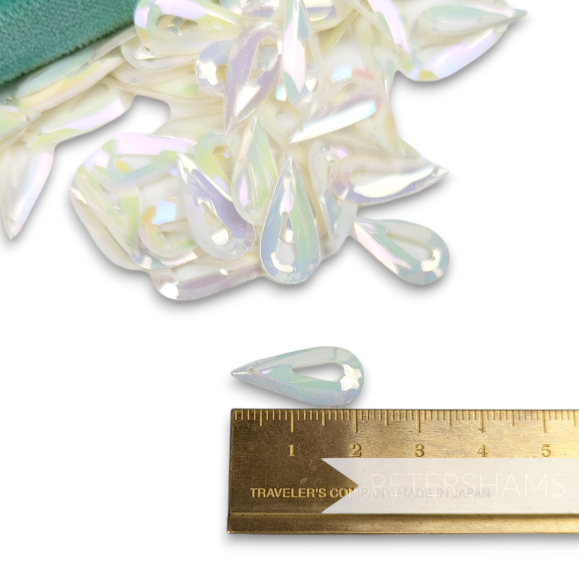 Vintage French 1940/50s 'Paillettes Au Coq' Sequins - Cut-Out Teardrops - 1 Gross