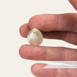 25x16mm Ivory Vintage Acrylic 1 Hole Faux Teardrop Pearls