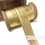 Vintage 23mm Gold Metallic Lurex Grosgrain Ribbon - 1m