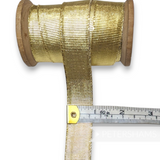 Vintage 23mm Gold Metallic Lurex Grosgrain Ribbon - 1m