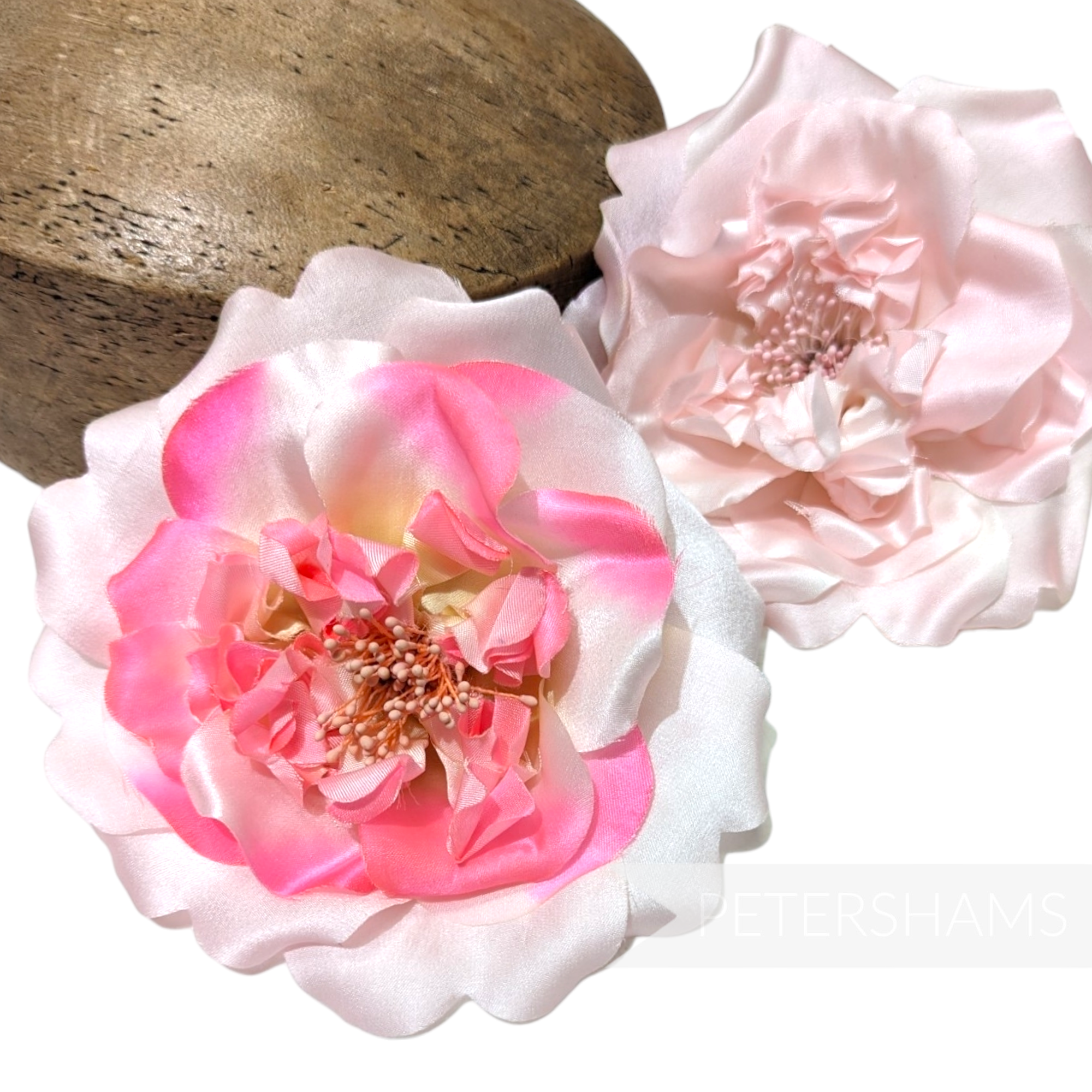 'Caroline' Large 14cm Frilly Layered Satin Millinery Flower Hat Mount