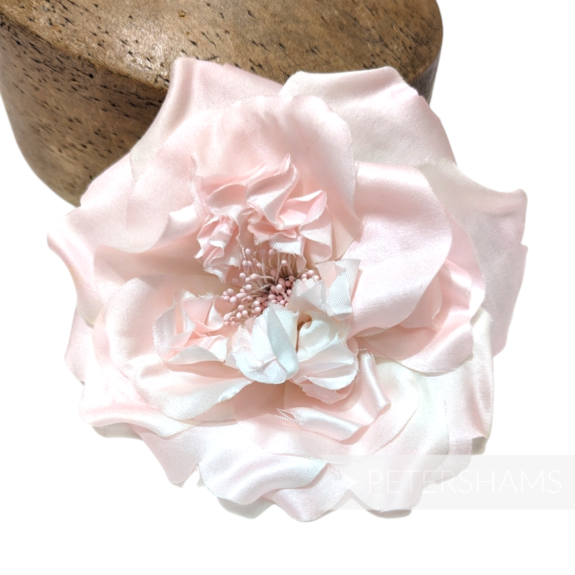 'Caroline' Large 14cm Frilly Layered Satin Millinery Flower Hat Mount