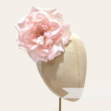 'Caroline' Large 14cm Frilly Layered Satin Millinery Flower Hat Mount