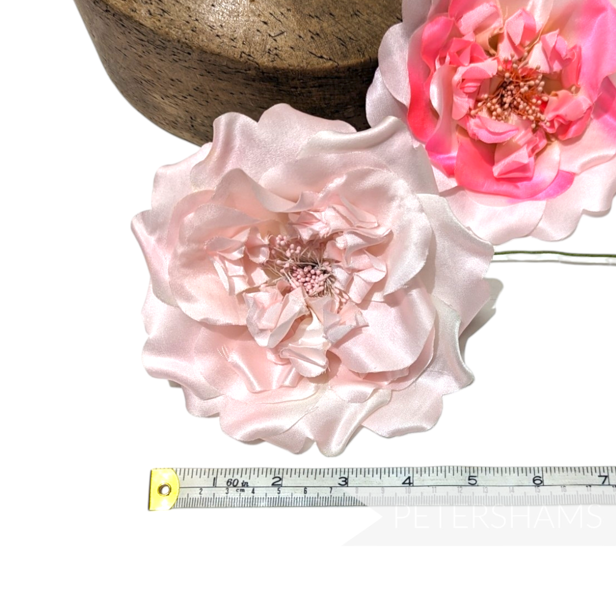 'Caroline' Large 14cm Frilly Layered Satin Millinery Flower Hat Mount