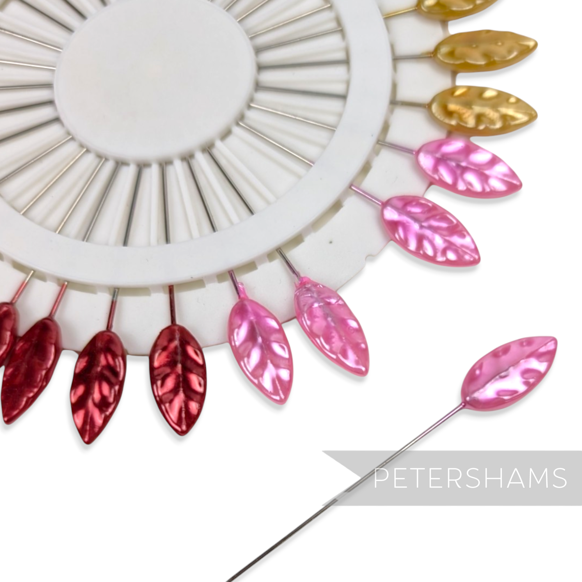Set of 30 Vintage Inspired Pins: Leaves, Hearts or Flowers