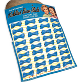 Vintage 1950/60's 'Kiddies' Blue Bow Slides - Card of 36