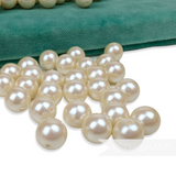 12mm Deep Ivory Vintage Acrylic 2 Hole Round Faux Pearls - 72 Pieces