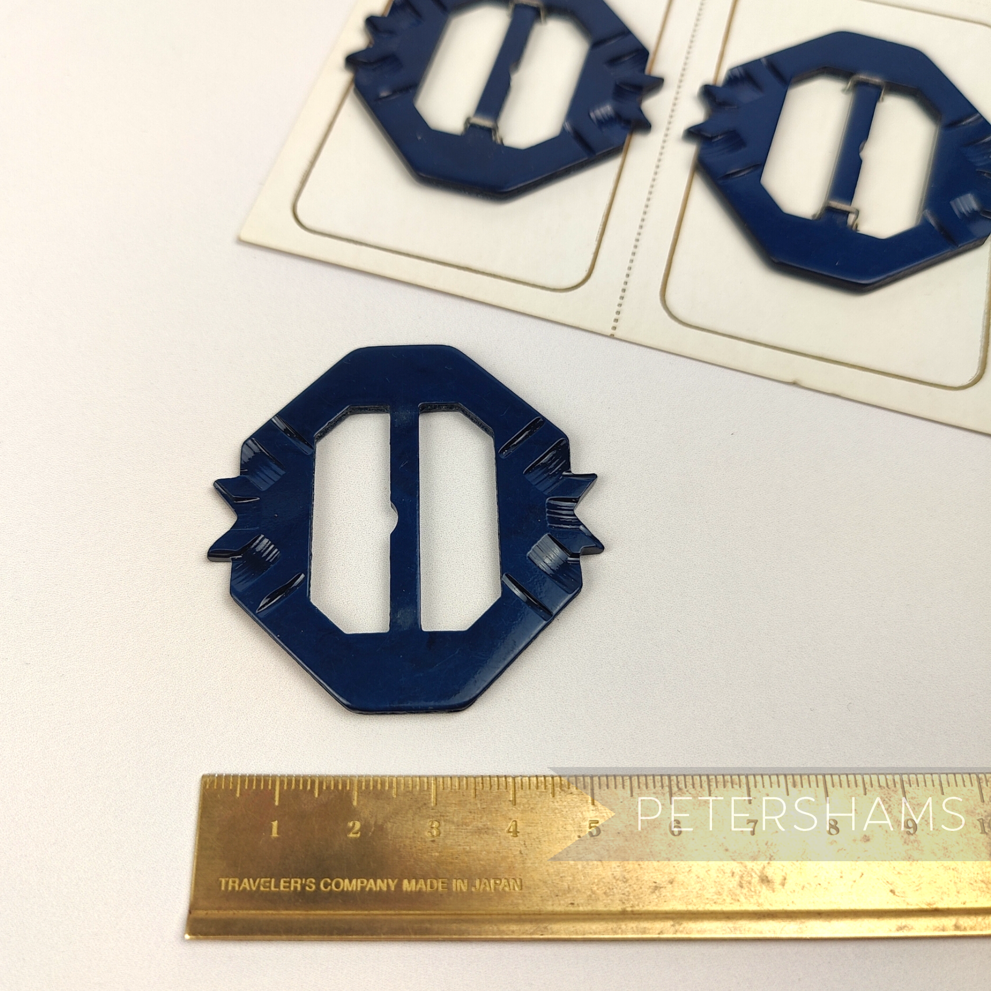 Vintage Art Deco Style 1950s Belt/Hat Buckle on Card