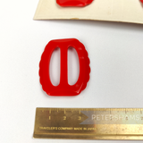 38x45 Scalloped Oval Vintage 1940/50s Hat Buckle