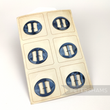 45mm Small Oval Vintage 1950's Buckle