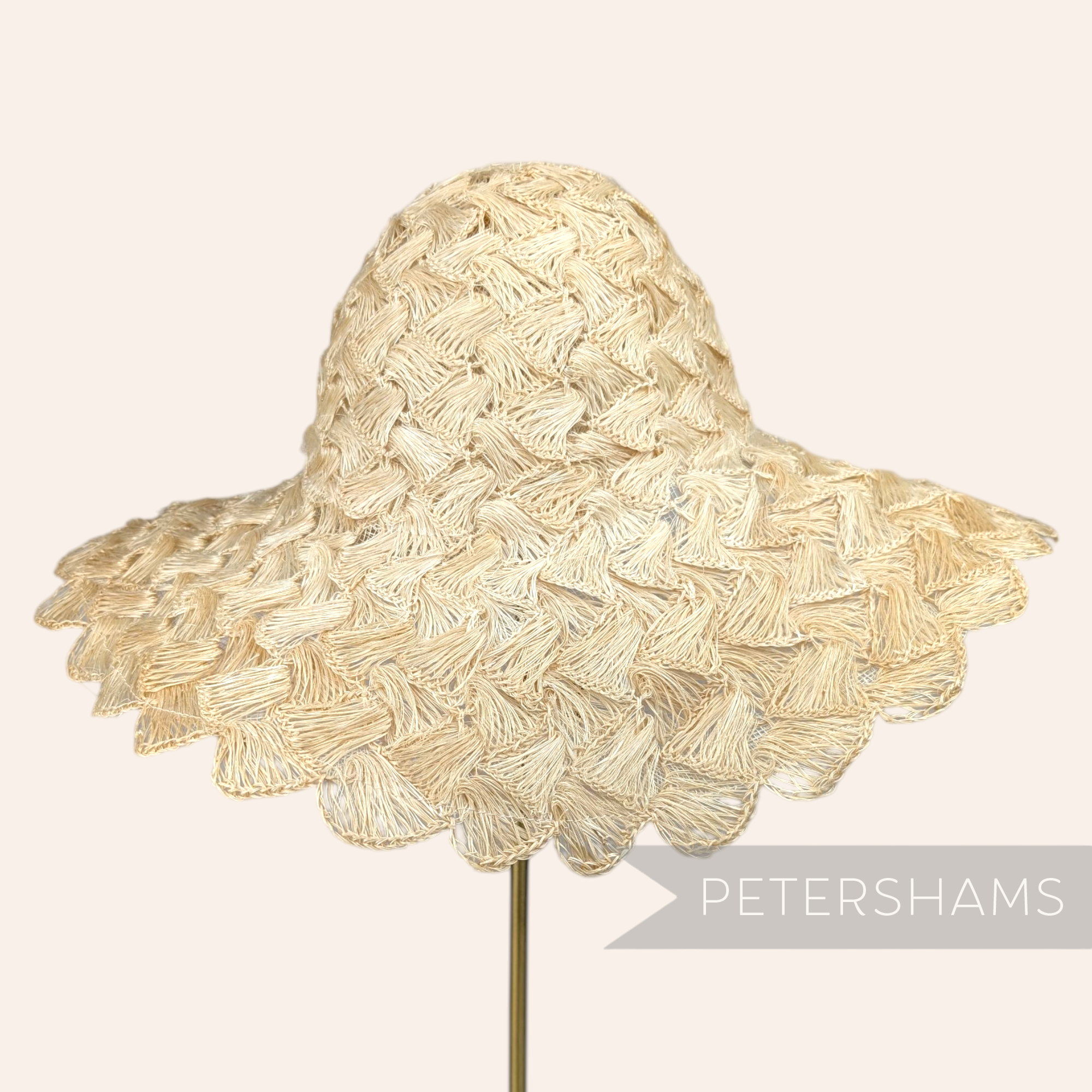 Scalloped Edge Sinamay Abaca Capeline Hat Body - 11.5"