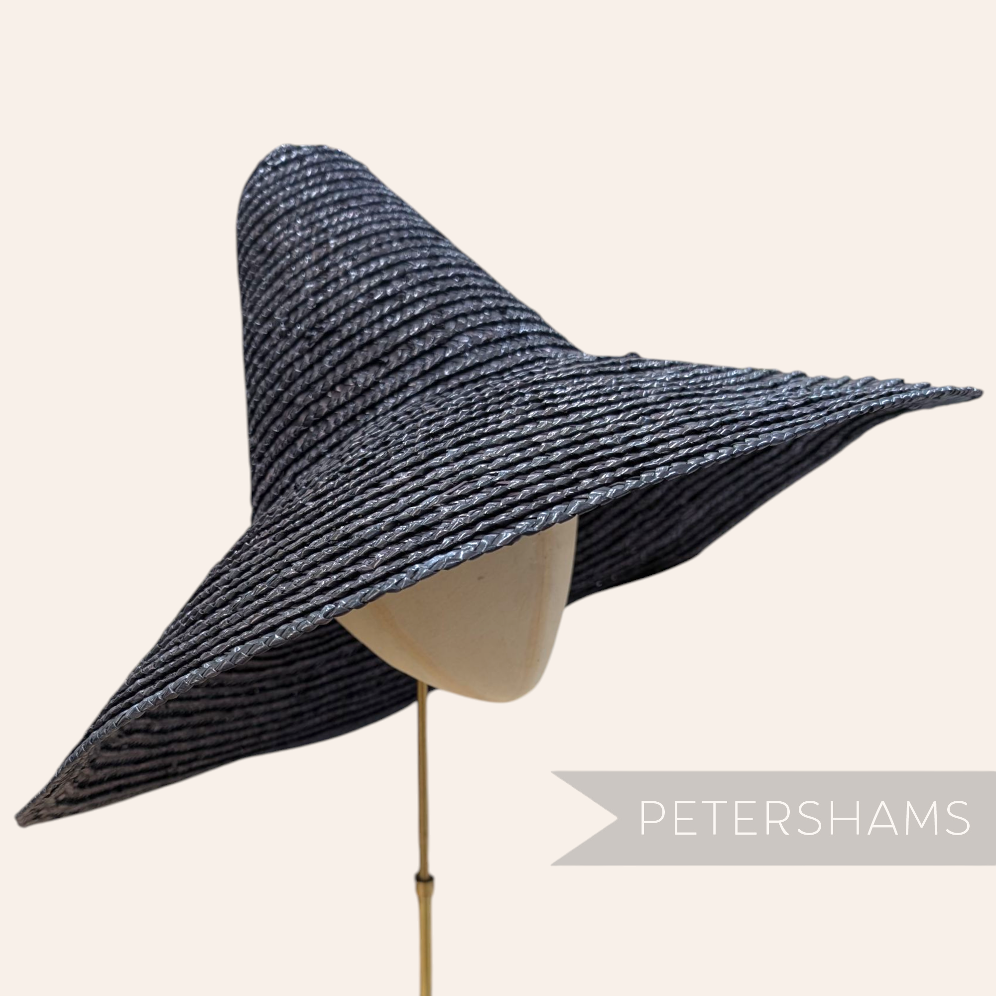 Vintage 1980's Swiss Straw Witches Hat Base Capeline Form