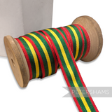 Vintage 16mm Striped Moire Grosgrain Ribbon - 1m