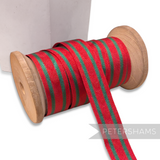 Vintage 16mm Striped Moire Grosgrain Ribbon - 1m