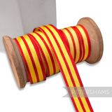 Vintage 16mm Striped Moire Grosgrain Ribbon - 1m