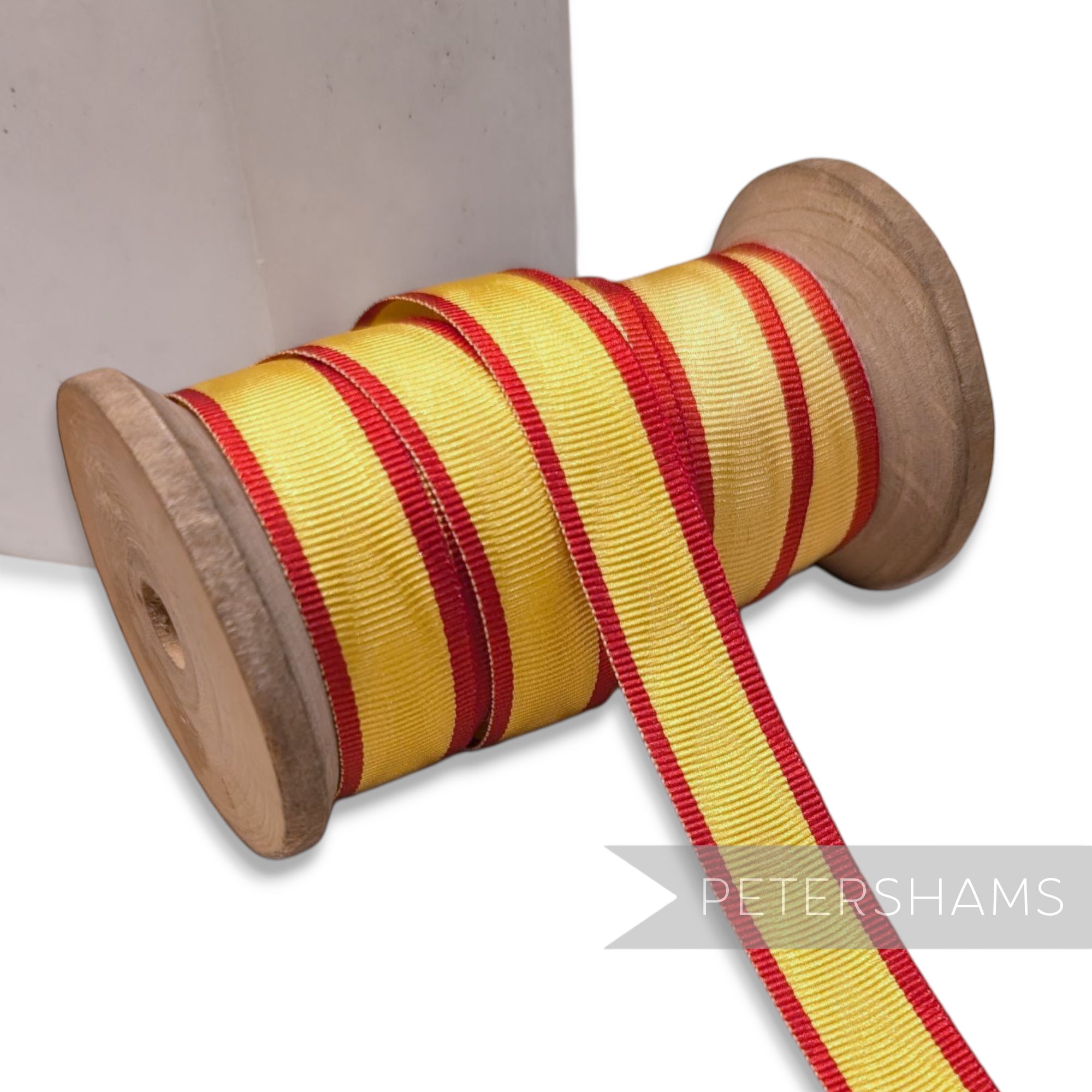 Vintage 16mm Striped Moire Grosgrain Ribbon - 1m