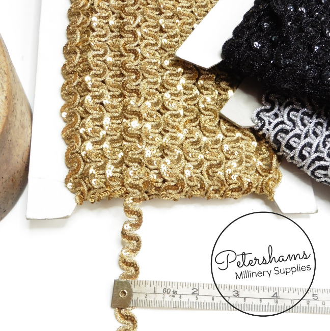 13mm Wavy Teeny Sequin & Metallic Lurex Trim