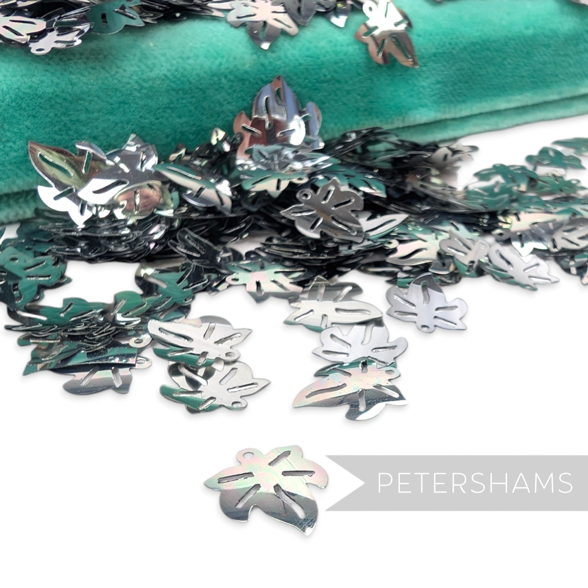 Vintage French 1940/50s 'Paillettes Au Coq' Sequins - Cut-Out Leaves - 2 Gross