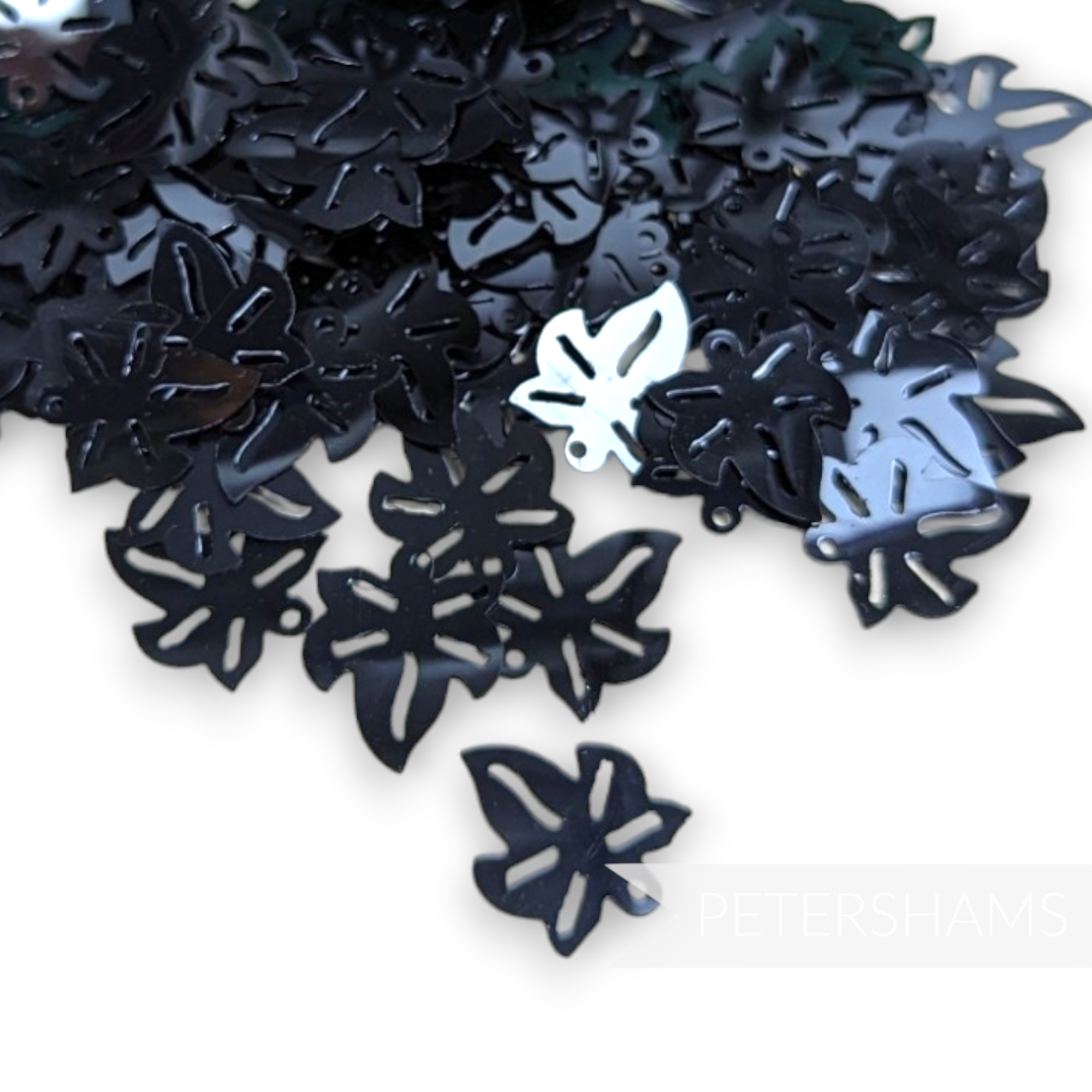 Vintage French 1940/50s 'Paillettes Au Coq' Sequins - Cut-Out Leaves - 2 Gross