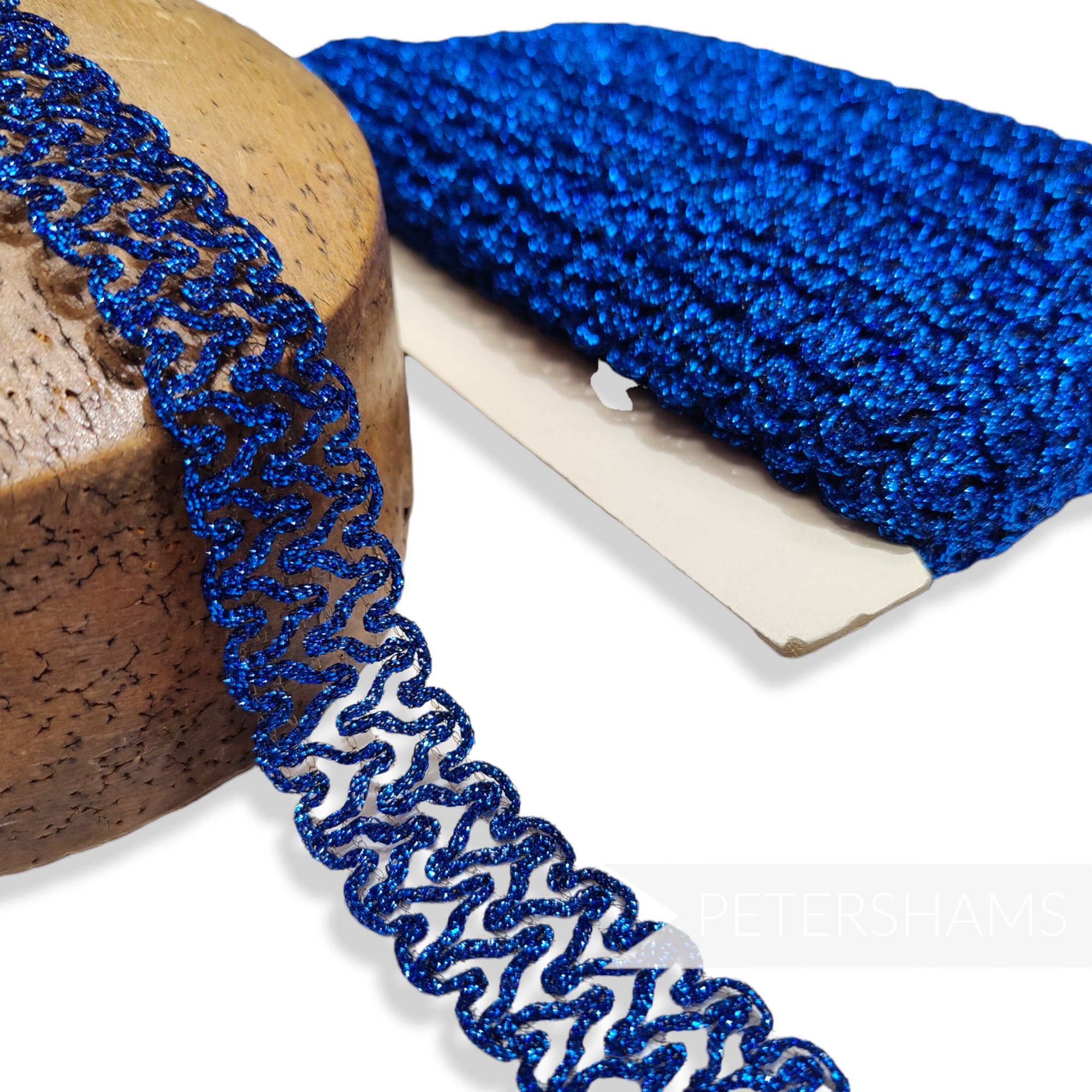 3cm Wavy Metallic Lurex Sparkle Trim - 1m