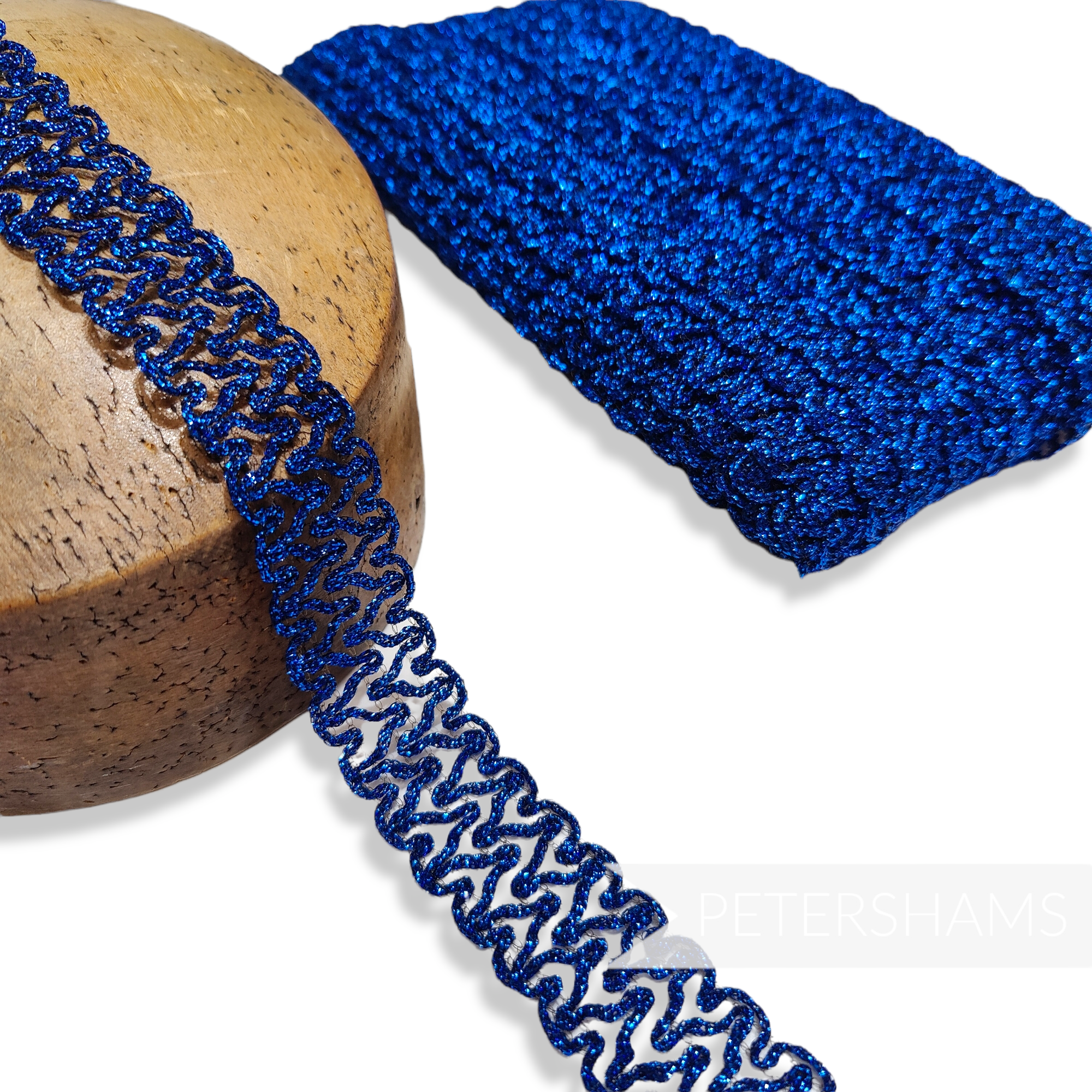 3cm Wavy Metallic Lurex Sparkle Trim - 1m