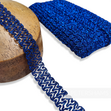 3cm Wavy Metallic Lurex Sparkle Trim - 1m