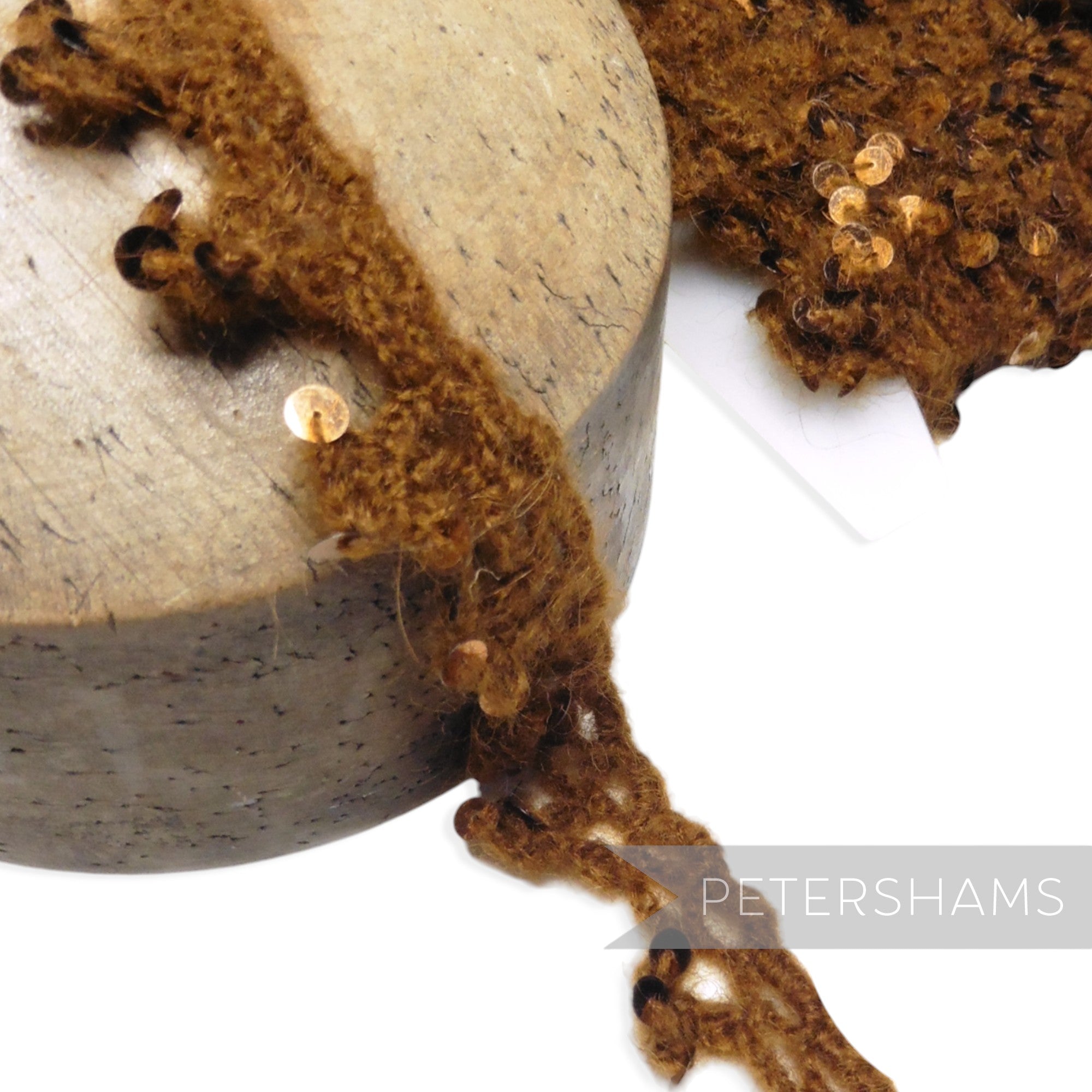 Wooly & Fuzzy Knitted Sequin Adorned Trim - 1m
