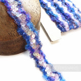 Shredded Loopy Multicolour Trim with Sequin Centre - 1m