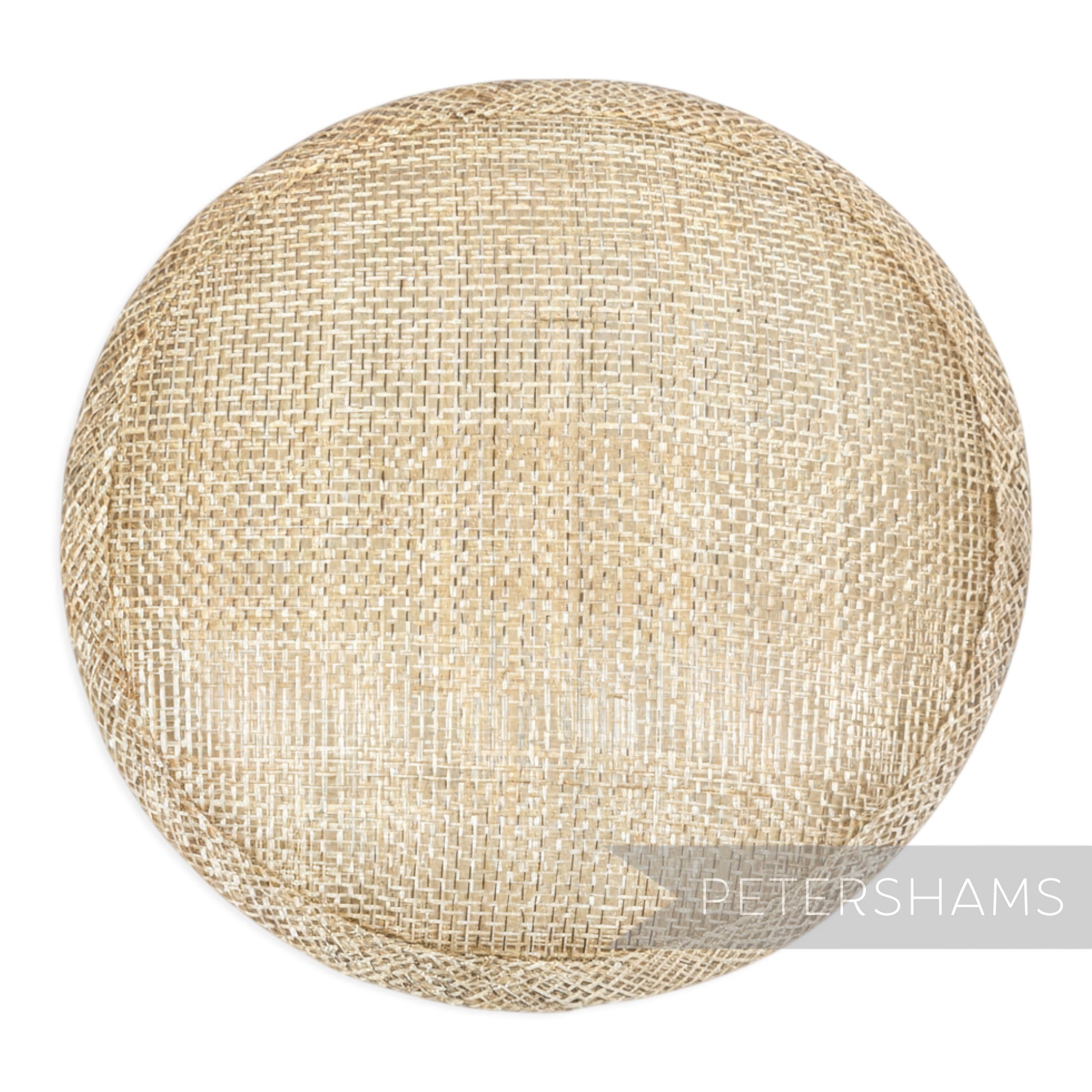 Metallic Lurex 13.5cm Round Sinamay Hat Base
