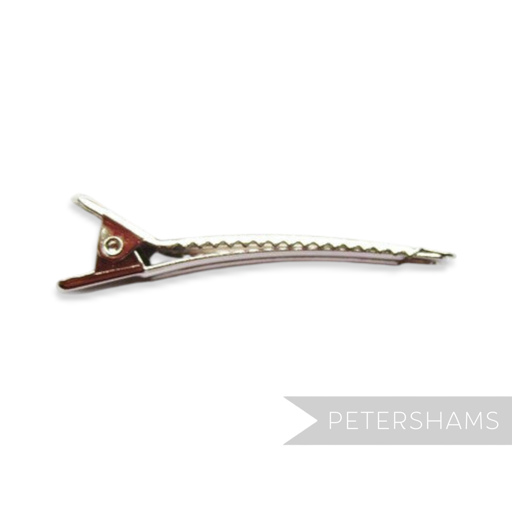 10 Silver Metal Alligator Hair Clips for Millinery