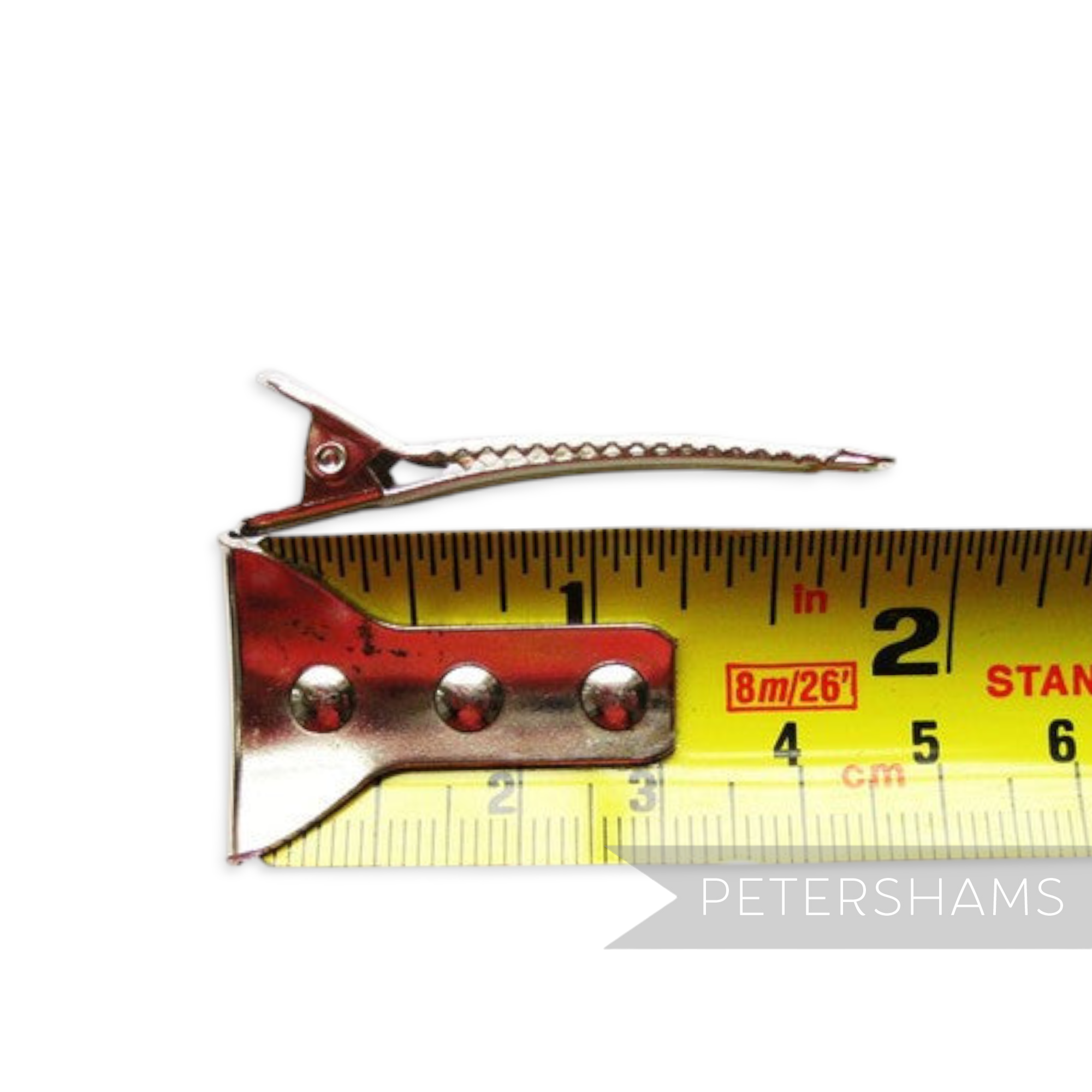 10 Silver Metal Alligator Hair Clips for Millinery