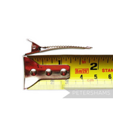 10 Silver Metal Alligator Hair Clips for Millinery