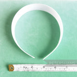 White Plastic Headband Core Blanks - 6 widths