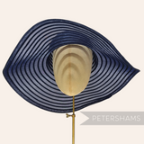 Petershams Millinery Supplies navy blue striped polybraid crin capeline hat body for millinery projects
