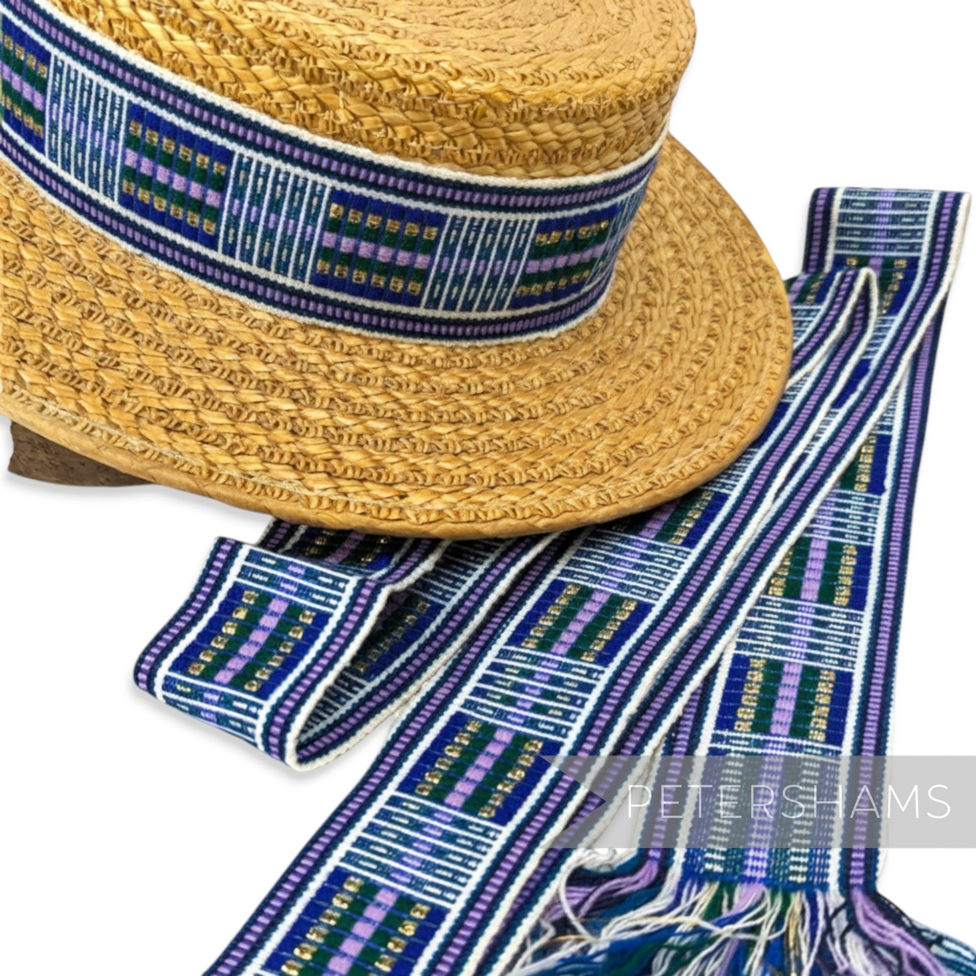 5cm Wide Woven Wool Millinery Hat Banding with Lurex - 2m