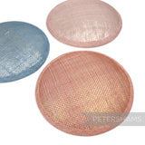 Metallic Lurex 13.5cm Round Sinamay Hat Base