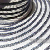 Petershams Millinery Supplies striped polybraid edge crin XL capeline hat body for millinery projects