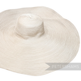 Petershams Millinery Supplies ginormous XL two-tone polybraid capeline hat body with a wide dramatic brim