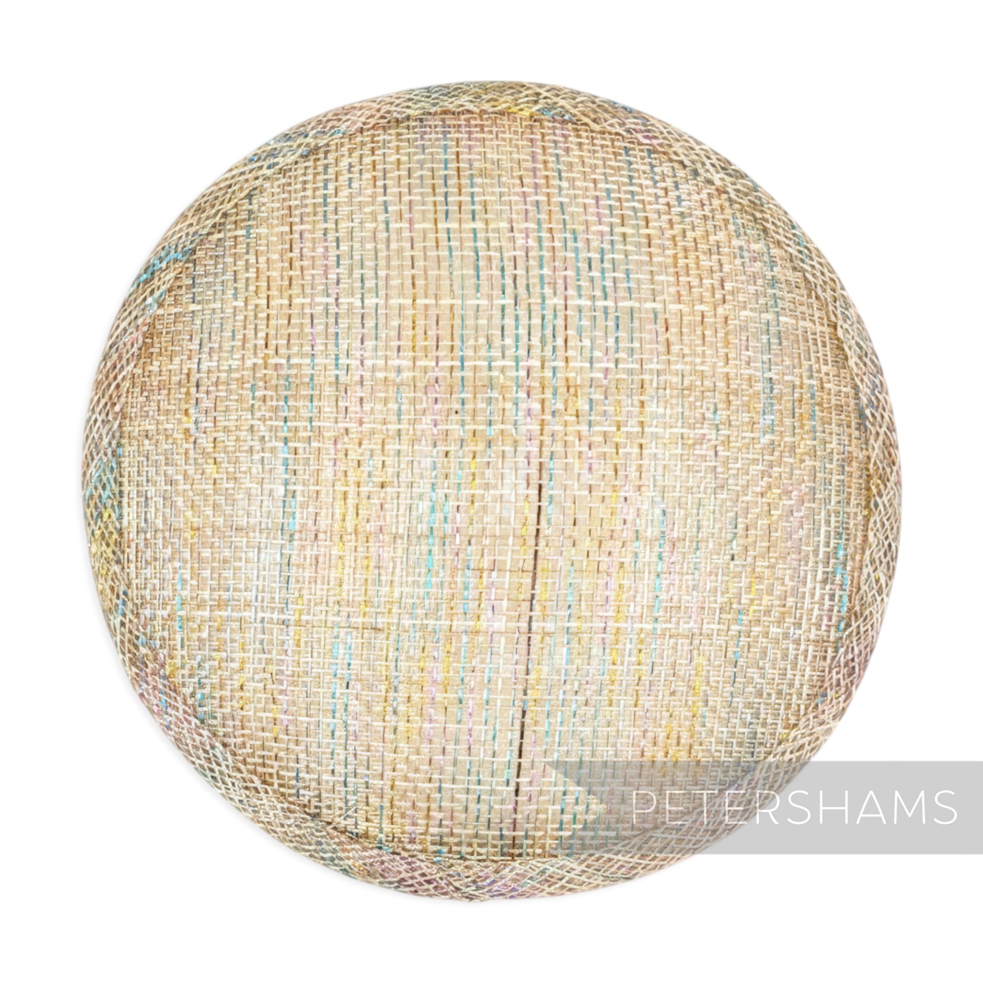 Metallic Lurex 13.5cm Round Sinamay Hat Base