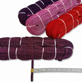 Petershams Millinery Supplies 10mm metallic lurex threaded crinoline hat braid in assorted red and purple shades
