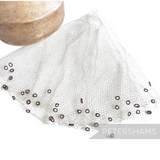Petershams Millinery Supplies vintage 1930s honeycomb veiling round with chenille circle details for hat making