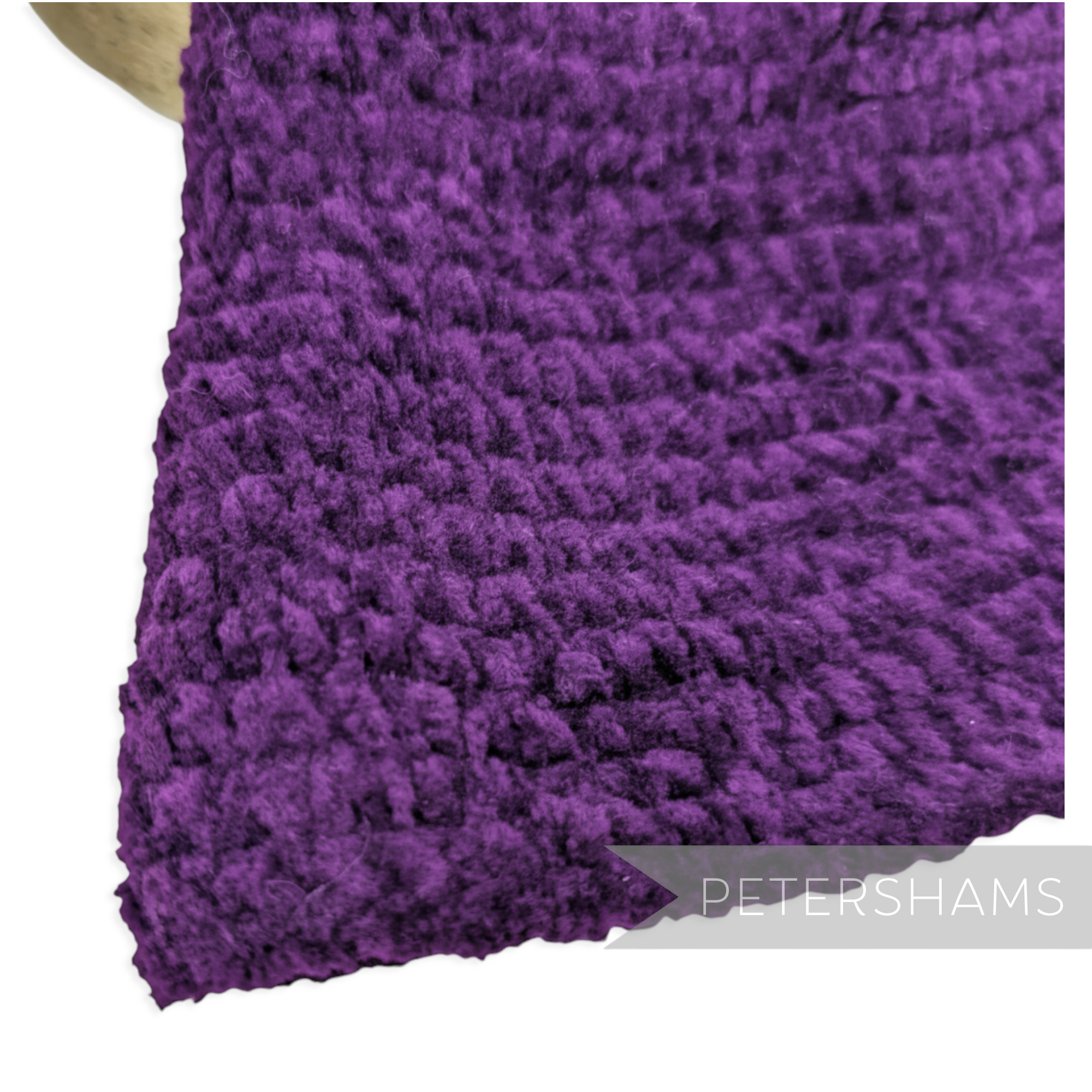 Petershams Millinery Supplies vintage 1990s purple chenille knitted cone hat body for millinery projects