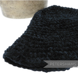 Petershams Millinery Supplies vintage 1990s black knitted chenille cone hat body for millinery projects