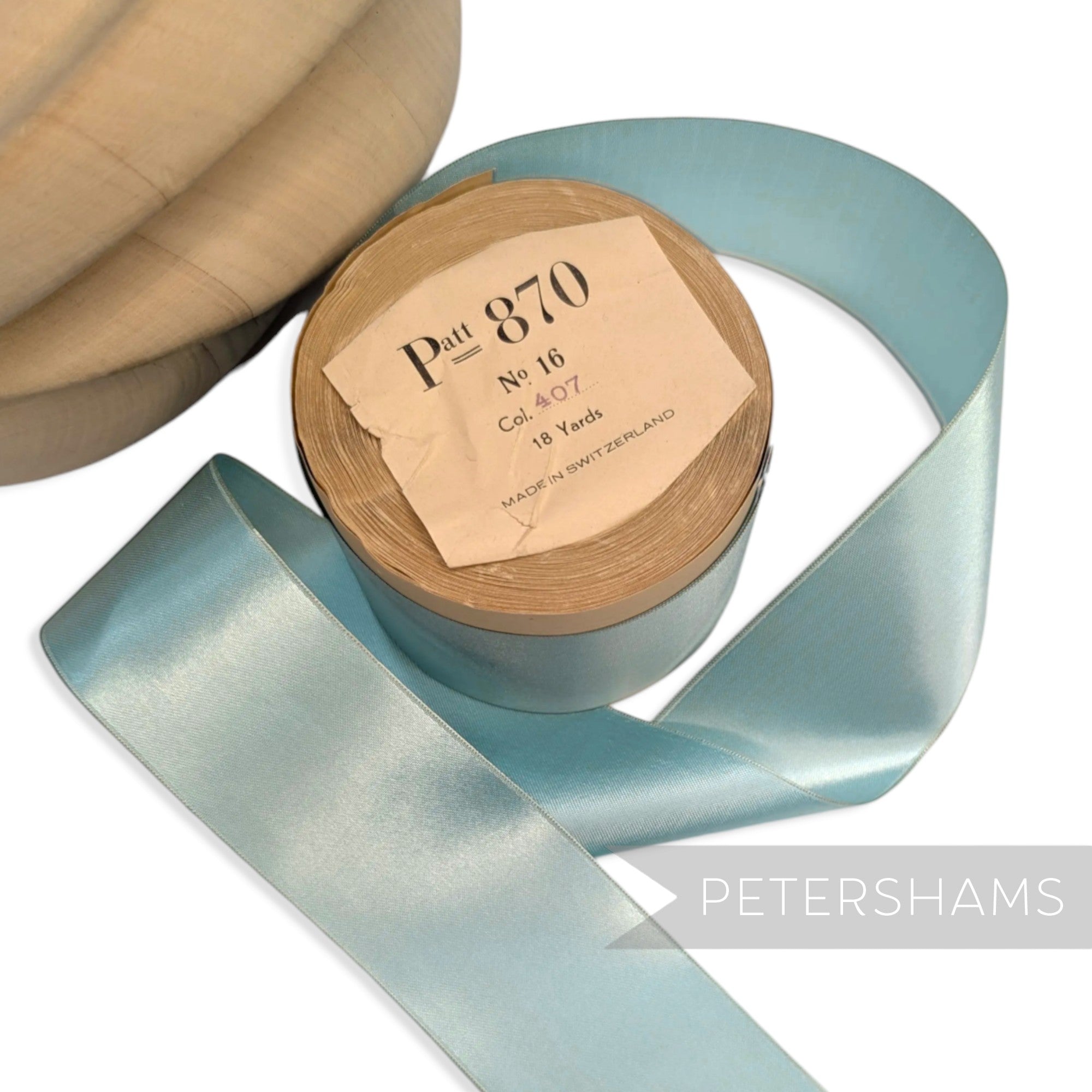 50mm No.16 "Patt 870" Vintage Swiss Satin Ribbon - 16m Roll