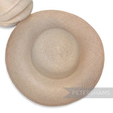 Petershams Millinery Supplies vintage Ecuador Panama straw capeline hat body with diagonal fine vent detail